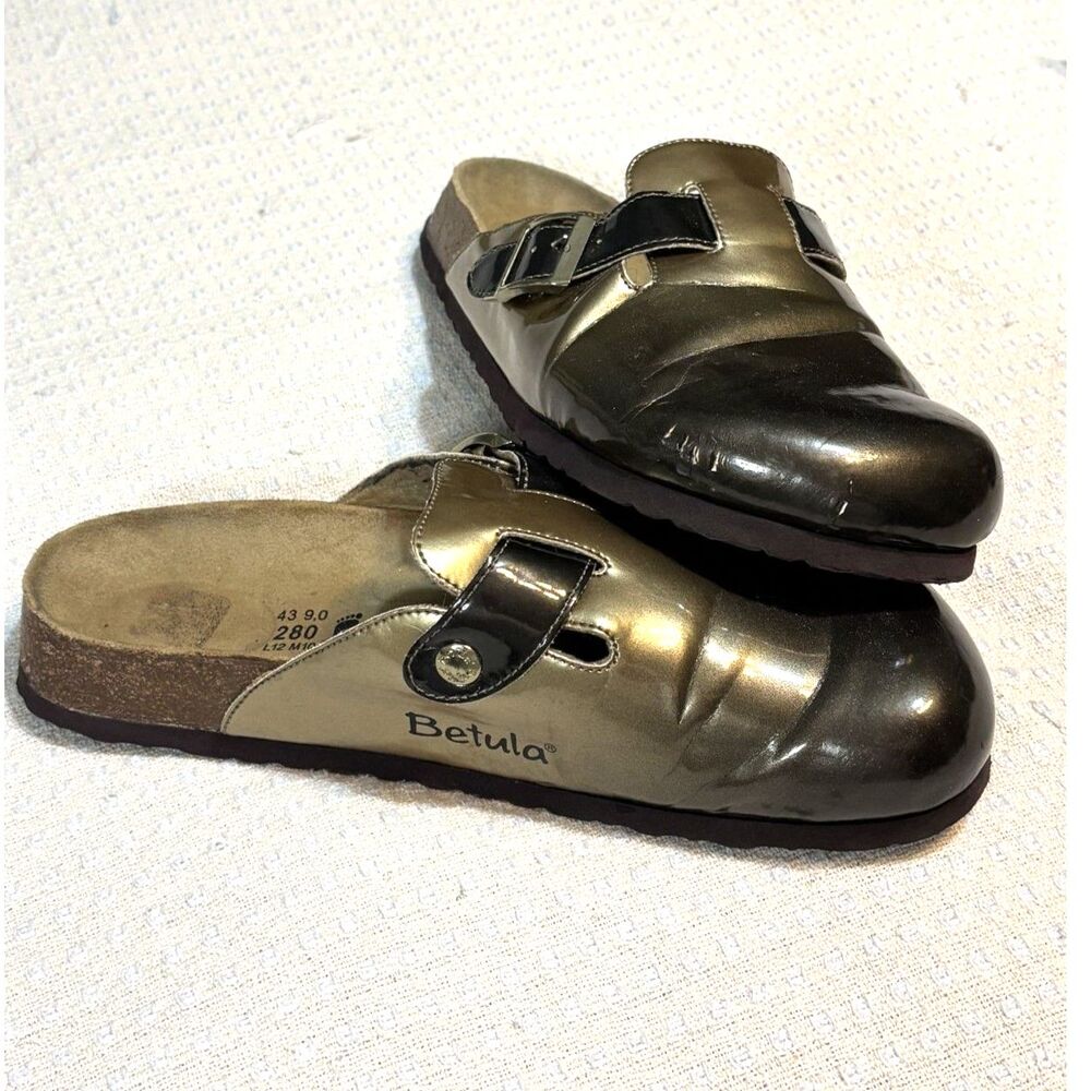 Betula by Birkenstock Metallic Green Clogs EU 43 W12 M10